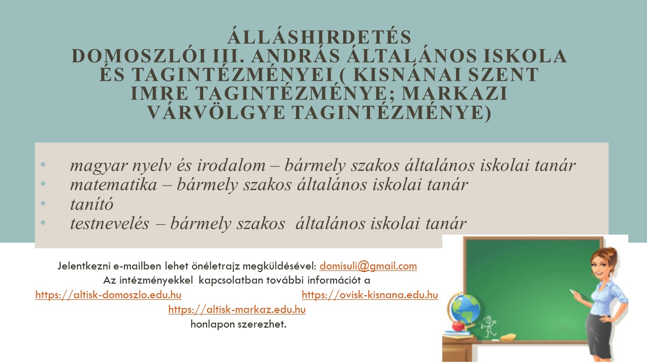 Álláshirdetés!