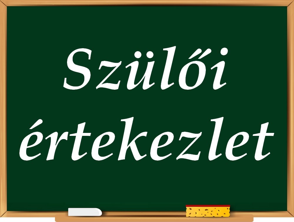Szülői értekezlet!