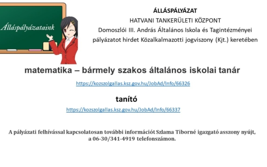 Álláshirdetés!